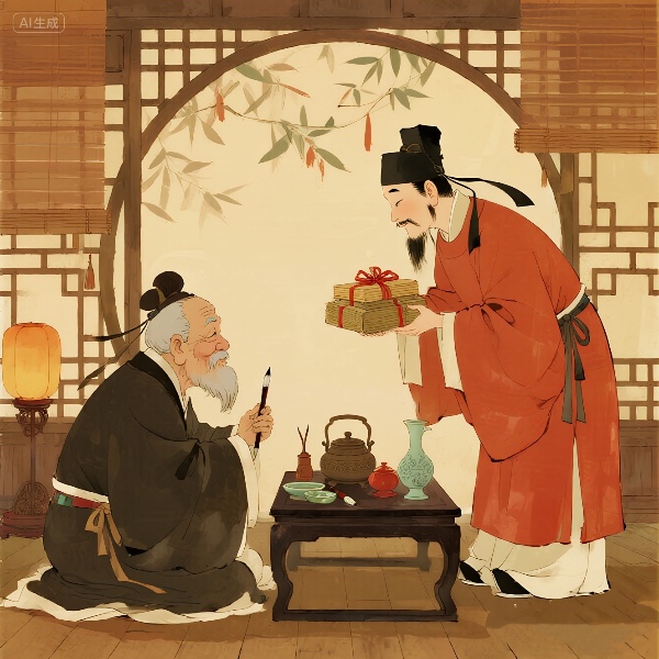 Why did students present gifts to teachers in ancient China?(图1)
