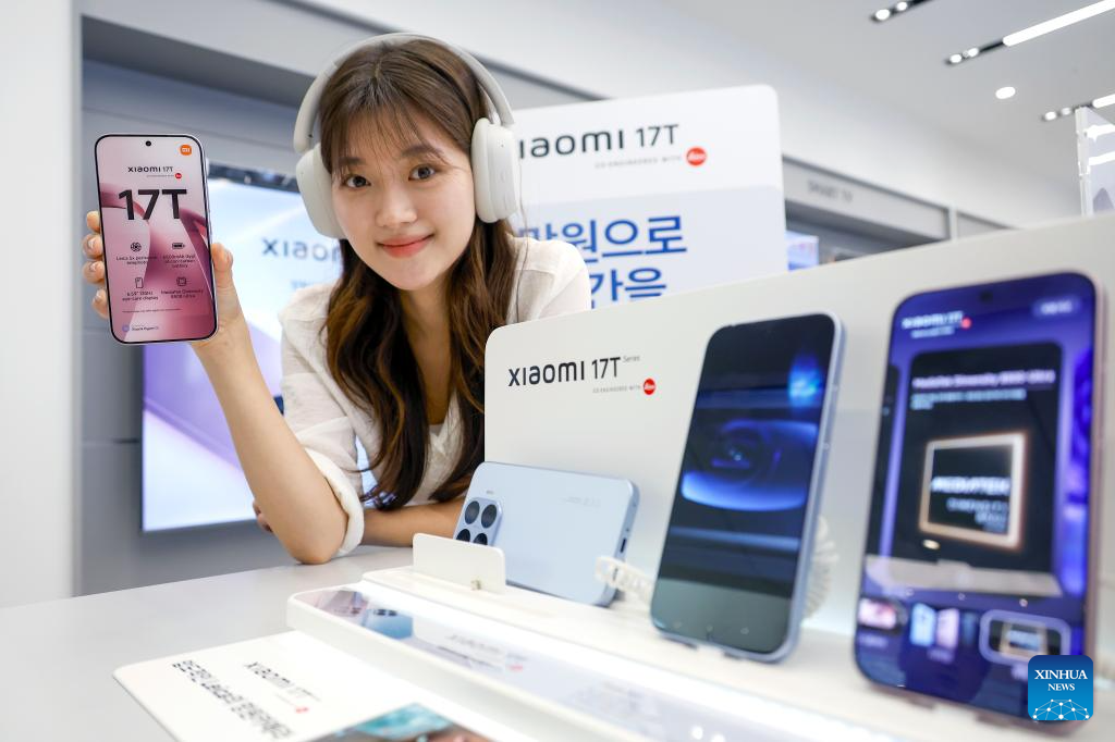 Xiaomi's new smartphone presented during launching event at Xiaomi store in Seoul