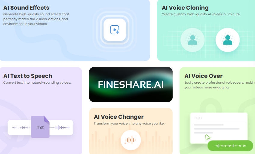 High-Quality AI Audio & Video Creation Platform | Fineshare(pic1)